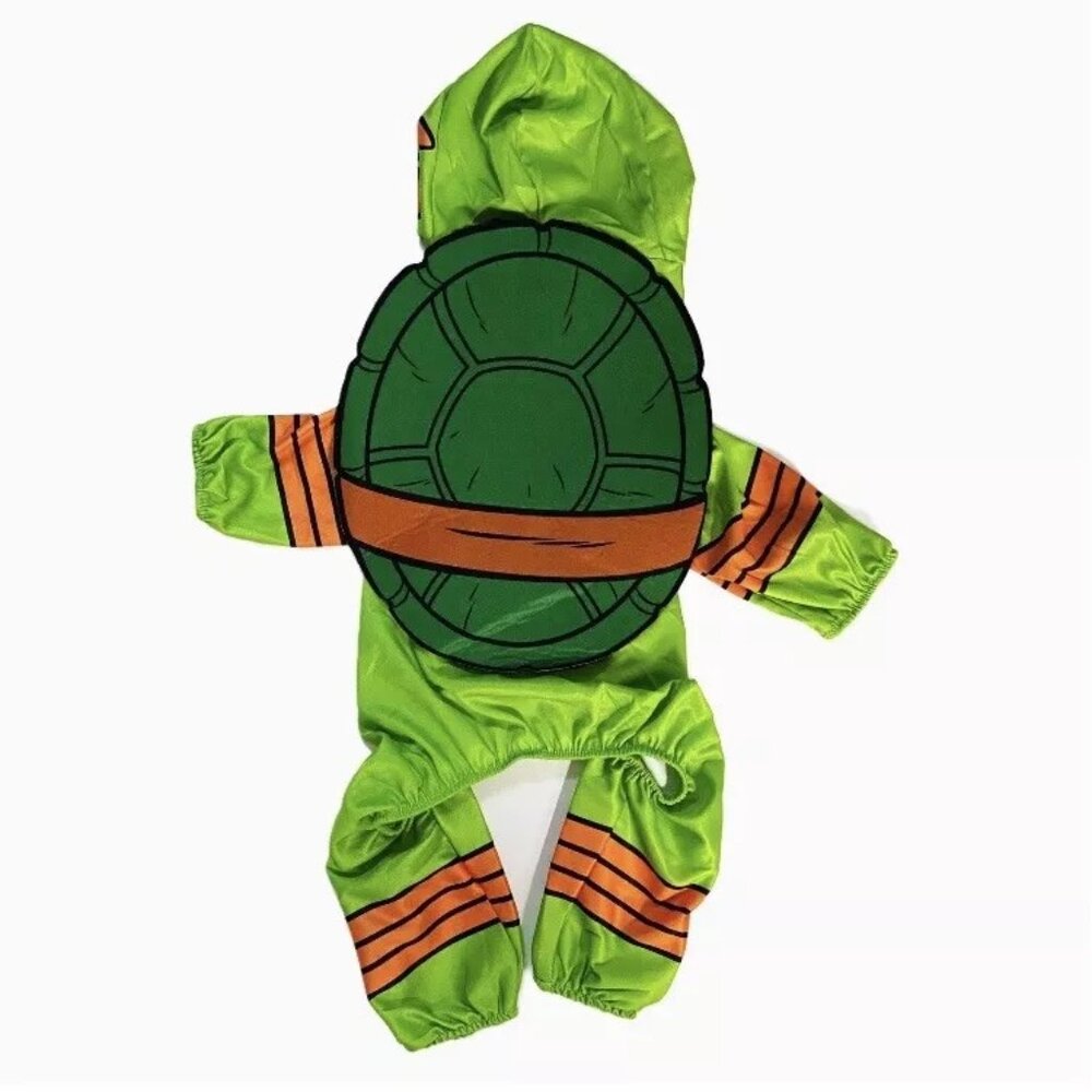 Teenage Mutant Ninja Turtles Small Dog Costume Green and Orange Costume - Picture 4 of 6